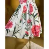 Sleeveless Womens Carnation Print Mini Dress