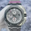 AP Casual-poignet Watch Royal Oak Offshore Series 26400io Mens Watch with Black Ceramic Grey Disc Disc Date Timing 44mm Automatic Machinery