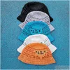 Wide Brim Hats Fashion Designer Bucket Hat Summer Tide St Shade Protection Beach Hand Woven Fishermans Cap Drop Liviling Accessoires H otkv2