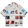 T-shirts masculins Été Nouvelle plage décontractée Shirt Hawaiian Mens Wacko Maria Davide Sorrenti Portrait Print Sleeves Breassive et confortable J240402