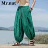 Men's Pants Mr.nut Cotton Linen Oversize Loose Harem Retro Clothing Baggy Lantern Unisex Street Jogger Trousers