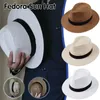 Beretti Cappello da sole Summer Beach For Men pieghevoli da viaggio floppy confezionabile staw Solid largo brim panama