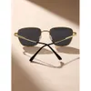 Metal Frame Sunglasses Black Shades