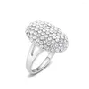 Cluster anneaux authentiques 925 Silver Silver Breaking Dawn Bella Anneau de mariage avec coeur en forme de coeur