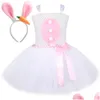 Sukienki dla dziewczyn dziewczynki Baby Easter Bunny Tutu sukienka dla dzieci królika cosplay cosplay kostiumy maluch dziewczyna przyjęcie urodzinowe