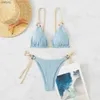 Frauen Badebekleidung sexy String Schnürmikro-Dreieck Bikinis Set Mini Tanga Badeanzüge Frauen Bikini Tanga Mujer Biquinis Swim Y240402 Bikini Tanga Mujer Biquinis