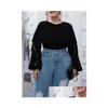 T-shirt Finjani Finjani Blouse Guipure en dentelle insert O-Neck Mesh Top Casual Clothing for Automne New 931T Drop Livrot AP Dhzak