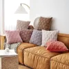 NIEUW 2024 3D Rhombus Plush Pillow Buss Geometrische Decoratieve dier kussensloop zachte gezellig bed Sofa kussendeksel voor Nordic Home Fall Decor