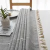 Stołowy obrus z szyciem -w dekoracyjnym lnianym wodoodpornym oleoodproofowym prostokątnym herbatę w tkaninie ślubnej