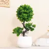 Kwiaty dekoracyjne 1PC-29CM/23 cm/17 cm symulacja Ginkgo Leaf Green Plant Pot Home Dectop Decoration Office