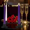Candele per candele Ornamento Giove di Natale Anelli decorativi Candelabra Stand Iron Il centrotavola