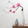 Fleurs décoratives Branche de fleurs artificielles Simulation Green Plantes Faux Ornements d'arbre Décorations Home Longueur Total 65 cm Magnolia Dead