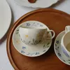 Cups Saucers Creative Fashion Egg Ceramic Coffee Mug and Plate Cappuccino Latte Tea Set 225 ml