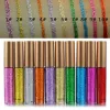 Pennor 10/12 färger matt eyeliner set glitter makeup vattentät färgglad flytande kristall diamant ögon foder penna gel make up cosmetics