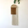 Tapissries Modern Minimalist Tassel Tapestry Bohemian Homestay Living Room Decoration Handgjorda Semicircle Coffee Color