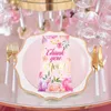 Tabelle Serviette 100pcs Muttertag Servietten 33 44cm Einweg -Pink Blumengäste für Frühlingsmutter -Party -Tabellengeschirr Lieferungen
