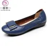 Casual Shoes MUYANG Women Ballet Flats Genuine Leather Flat Woman Work Size 35 - 42 Ladies Loafers