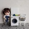 Kök spelar mat 1 12 miniatyr tvättmaskin mini dollhouse möbler för blyth ob11 bjd docka hus lek leksaker tillbehör 2443