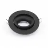 Kit de remplacement de downlight rond GU10 Rende Black MR16 Ajustement de plafond de plafond.