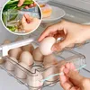 Cucina Memozer Organizzatore Organizzatore Frigorifero Egg Frigorifero Scatola di cassetti sott-scaffali Fresh-Keeping A