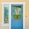 Fleurs décoratives Couronne de printemps artificielle Butterfly en forme de porte Decorway