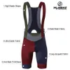 Ykyw 화려한 프로 팀 Bib Shorts Mens 사이클링 반바지 여름 턱받이 타이츠 자전거 Bib Shorts Road Bike Ride 패딩 프로 그라디언트 240325