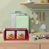 Plates Bread Storage Box Bin Shop Countertop Organizer Kitchen Container Metal Containers Stainless Steel