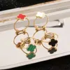 Band Rings Four Leaf Clover Cleef Ring Kaleidoscope Rings for Women Gold Sier Diamond Nail Ring Rings Valentine Party Designer Jewelry