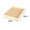 Decorative Figurines Bread Cutting Board Wood Removable Crumb Catcher Bakery Cake Tray Slicer For Cafe Shop Parties