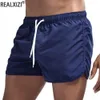 Mens Beach Shorts Sexy Gym Swimming Trunks Fashion Quick Drying Short Pants Summer Casual Surfing Shorts Male Board Brief 240402