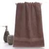 Handtuch T162A 2024 Hochwertige dicke, feste Farbe grau brauner Elfenbein Wasserabsorption El Baumwollbad Gesicht