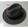 Berets 2018 Crushhat 100% wełna z australijskiej fedora moda unisex czarny homburg panama jazz hat menu Panama Fedora Black Hats B1540