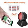 Scanners streckkodsscanner 2D omnidirectional Desktop Automatisk avkänning Datastat Matrix Reader Supermarket USB Streckkodsläsare 1D 2D QR -kod