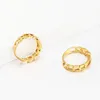 Rings del cluster 2024 Creative Fashion Link Chain for Women All Compatible Gold Plodato irregolare Fette di nozze Coinvolgimento