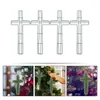 Decorative Flowers 4 Pcs Garland Cross Iron Wreath Rack Making Tool Decorate Hanging Frame DIY Wedding Rings