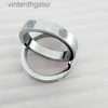 Top Quality 1to1 Original Women Designer Korean Version Minimalist Titanium Steel Flat Screw Fashion Versatile Designer Ring Luxury Fine Jewelry