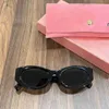 Designer Luxury Sunglasses 2024 New Miao Sunglasses Womens Fashion Plate Sunglasses Cat Eye Metal Flat Long Smu11w 3zqf