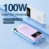 Telefon Power Cell Banks 50000MAH 100W Super Fast Lading Bank Tragbarer Ladegerät Akku Powerbank für iPhone Huawei Samsung New 2445