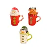 Mokken cartoon keramische mok 400 ml Kerstmis voor kous stuffertafel centerpieces Valentijnsdag day gelaagde lade decor cadeau