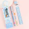 Set 20set Portable Stationery Set Animal Cartoon Pencil Söta Ruler Children Pencil Sharpener Student Eraser School Supplies Gifts