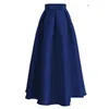 Skirts Plus Size Faldas Mujer Moda Abaya Dubai Turkish Long Pleated Maxi High Waist Skirt Women Jupe Longue Femme 210311 Drop Delivery Dhnkt