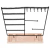 Hooks Earring Stand Jewelry Earrings Holder Display Wood Tablettoop Organizer Storage Stativs