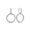 Bolzenohrringe 2024 Doppel -Hoop -Sonnenmond 925 Silberschildem Schmetterling Herzfit Original Charms DIY für Frauen Accessoires