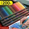 Crayons huile / eau soluble Couleur Set 48/72/120/150/200 Couleurs de dessin professionnel crayons crayons pour enfants