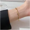 Bangle Minar Simple Gold Sier Color Metallic Bangles mässing PLEATED FÖR WIMAN MAN UNI Statement Casual Accessoarer Drop Delivery Jewelr Dhhbx