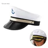 Berets nautics hoed voor volwassen rollenspel Halloween Party Cosplay Tophat Stage -uitvoeringen Navy Headwear XXFD