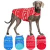 Vestuário para cães reversível casaco quente e quente suéter de inverno roupas de natal clima frio lã de colete para cães pequenos médios grandes