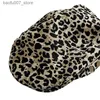Kogelcaps modern koepatroon voorwaarts hoed street shoot modieuze trendy mensen veelzijdige yappi stijl kaki luipaard patroon eend gefactureerd hatq240403