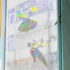 Papéis de parede Janela agarrado decalques de pássaros para Windows Alert Alerta de colisão estática Decoração de adesivos Cabras Aves Vidro colorido colorido