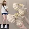 Kapcie kobiety Chunky trampki o wysokości 8 cm platforma oddychająca butów z siatki damskie kliny swobodne buty dla kobiety białe sportowe buty tato 2022